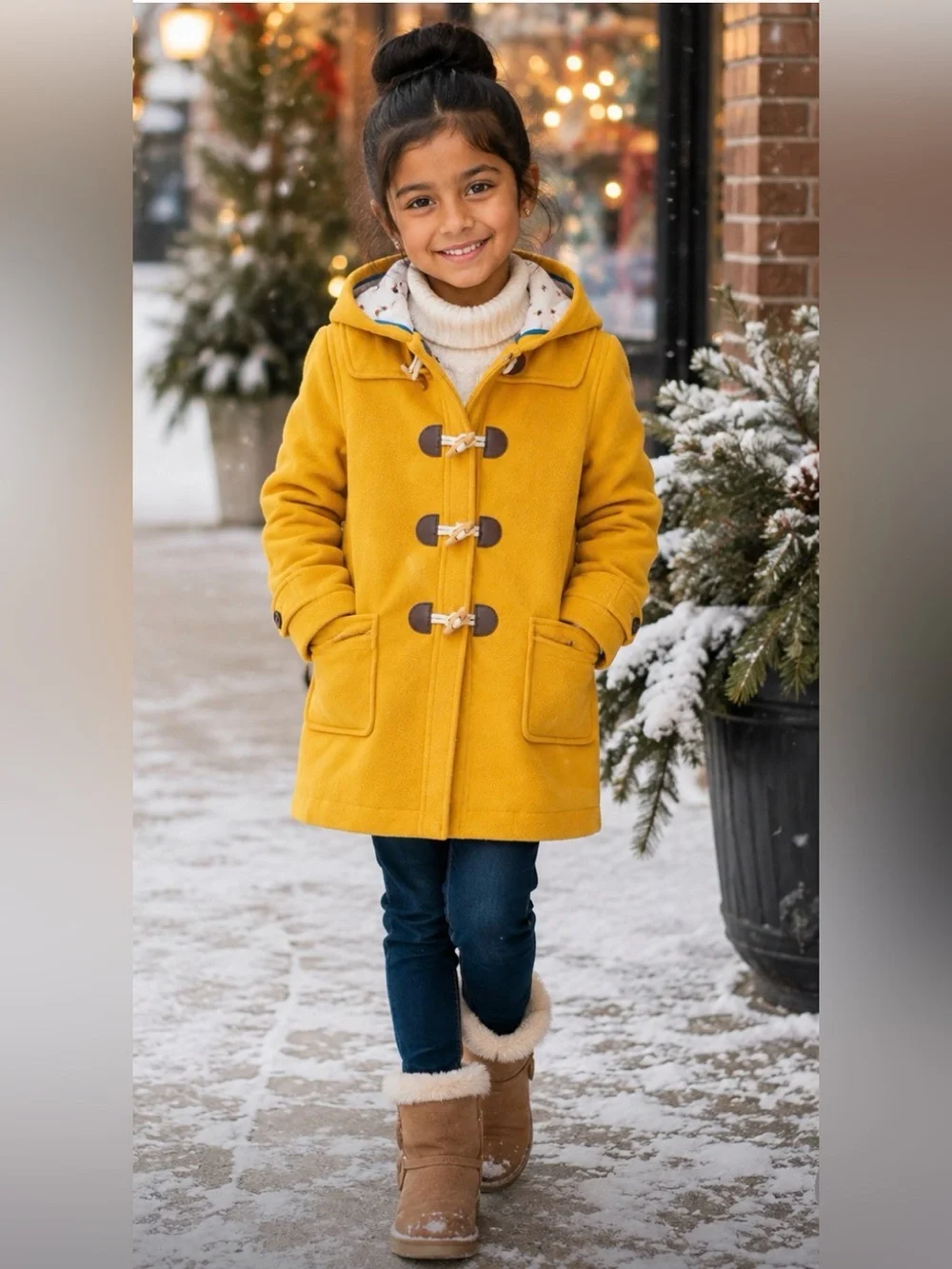 Mini Boden Yellow Coat